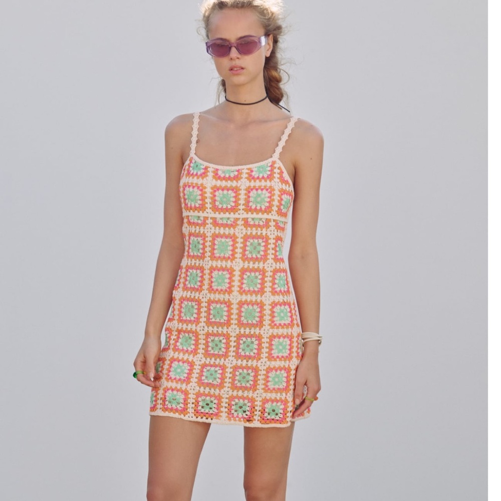 Zara crochet dress size S